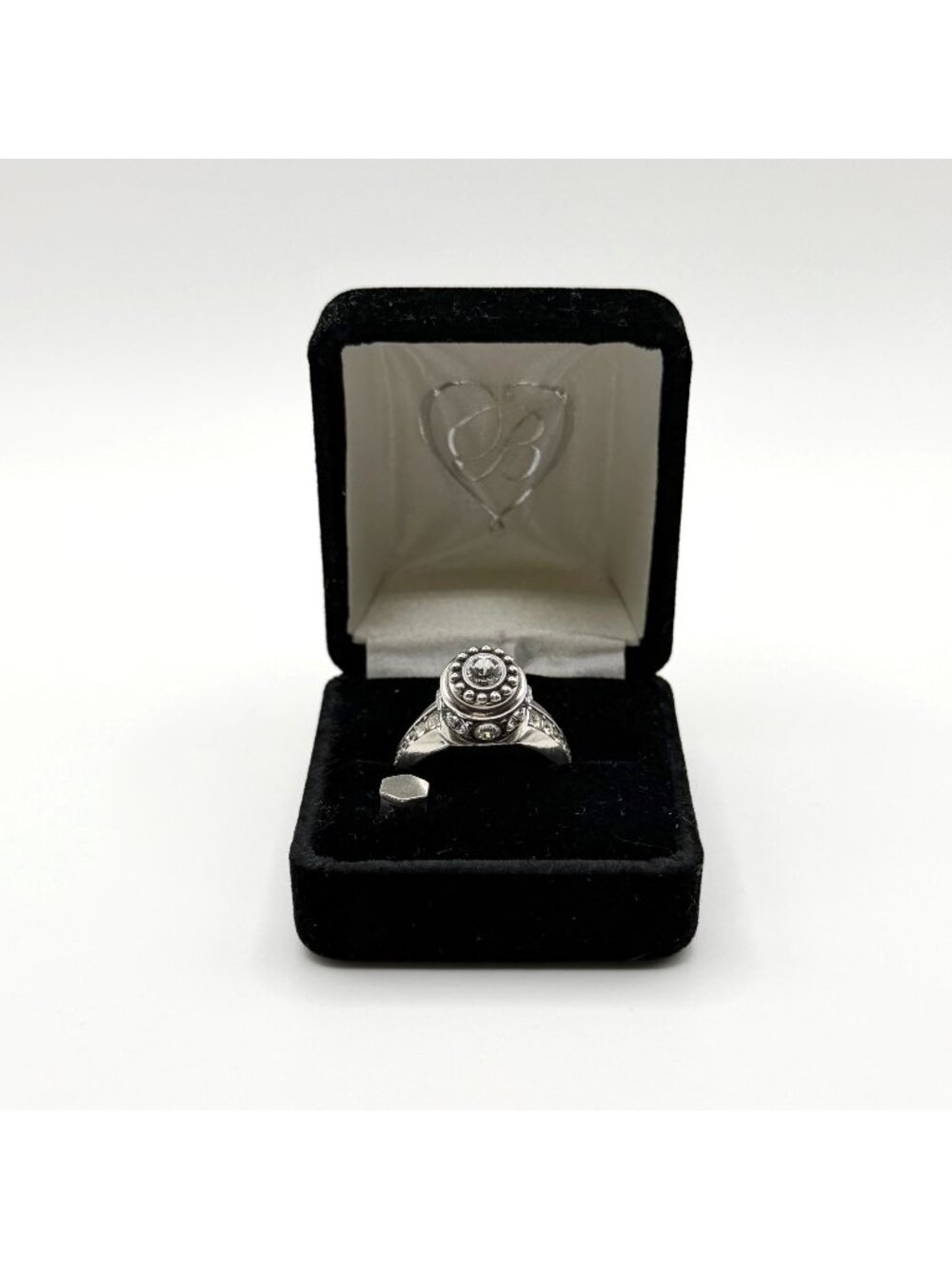 Brighton Silver Crystal Cluster Ring With Interchangeable Stones Size 9.5